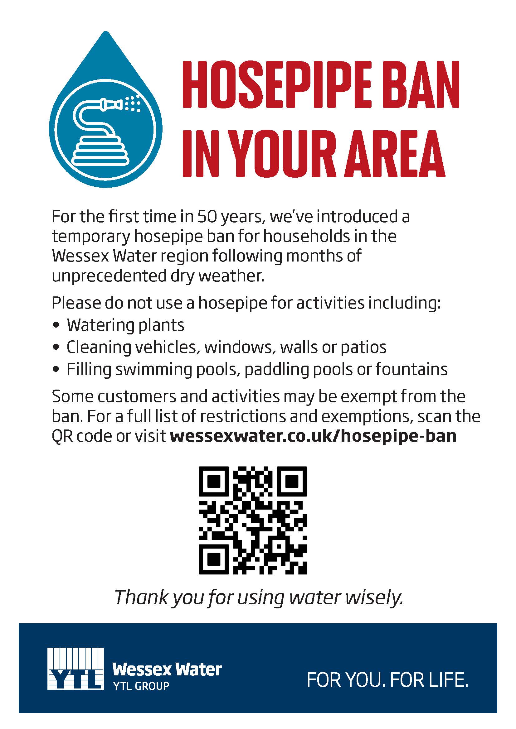Hosepipe Ban Information